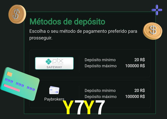 O cassino Y7Y7 oferece uma grande variedade de métodos de pagamento